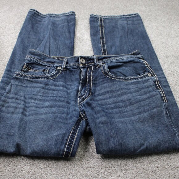 BKE Jake Jeans Mens 30R Blue Straight Leg Cotton Stretch Denim w/ 32"inseam - Picture 2 of 15